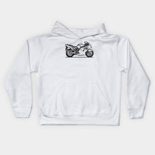 CBR1100XX Super Blackbird Motorcycle Sketch Art Kids Hoodie